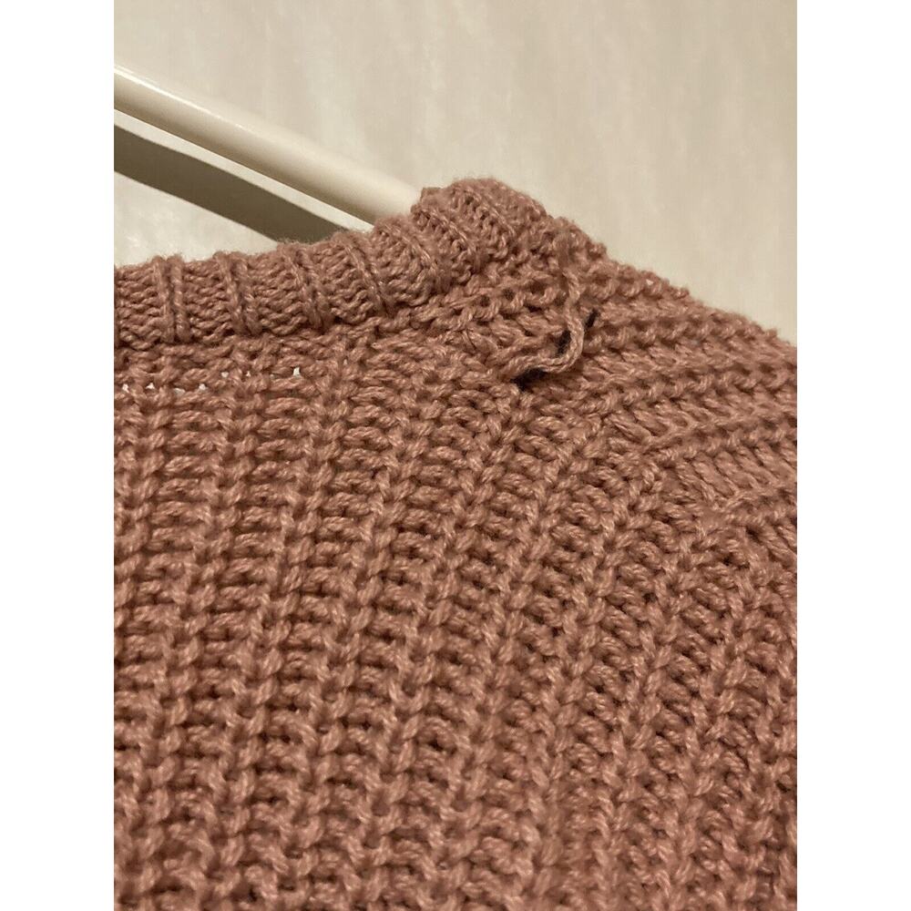 Pink Knit Cropped Sweater - Picture 3 of 5